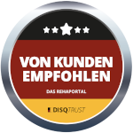 DISQTrust vergibt dieses Siegel an „Von Kunden Empfohlen“. Die Aufnahme erfolgt anhand von Recherchen öffentlich zugänglicher Quellen.